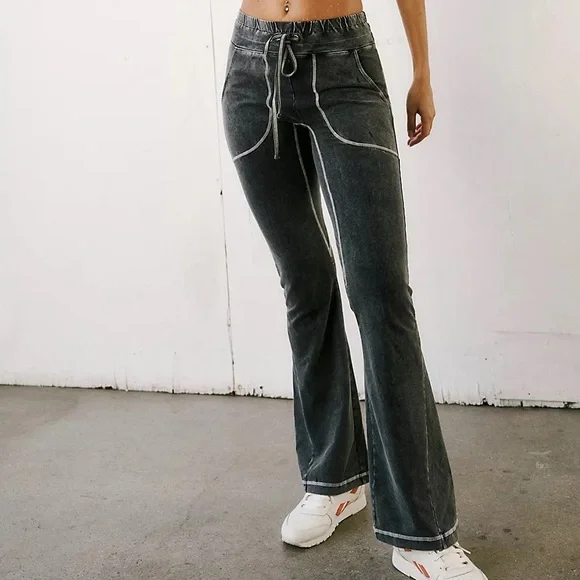 Free People Movement New Flow Flares Pants Gray Size M - Picture 1 of 8
